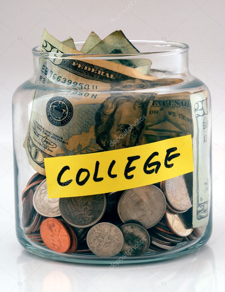 Money In College Jar