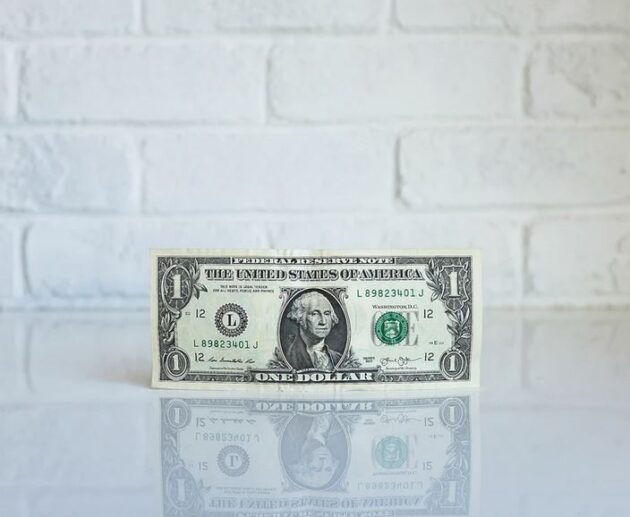 Dollar Bill On Counter