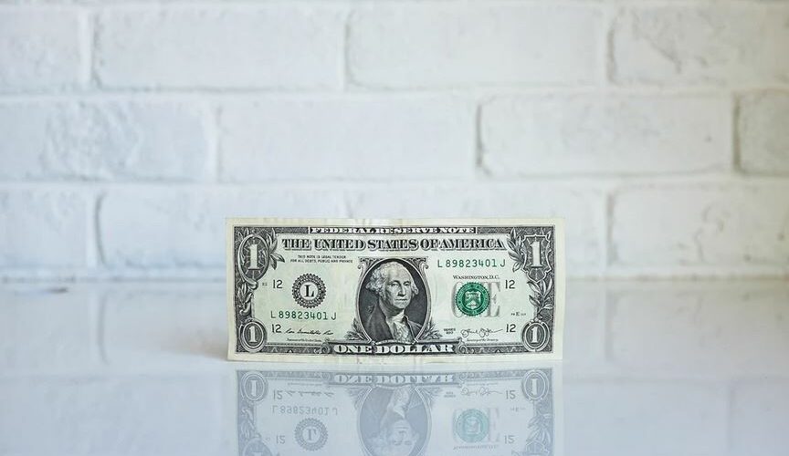 Dollar Bill On Counter